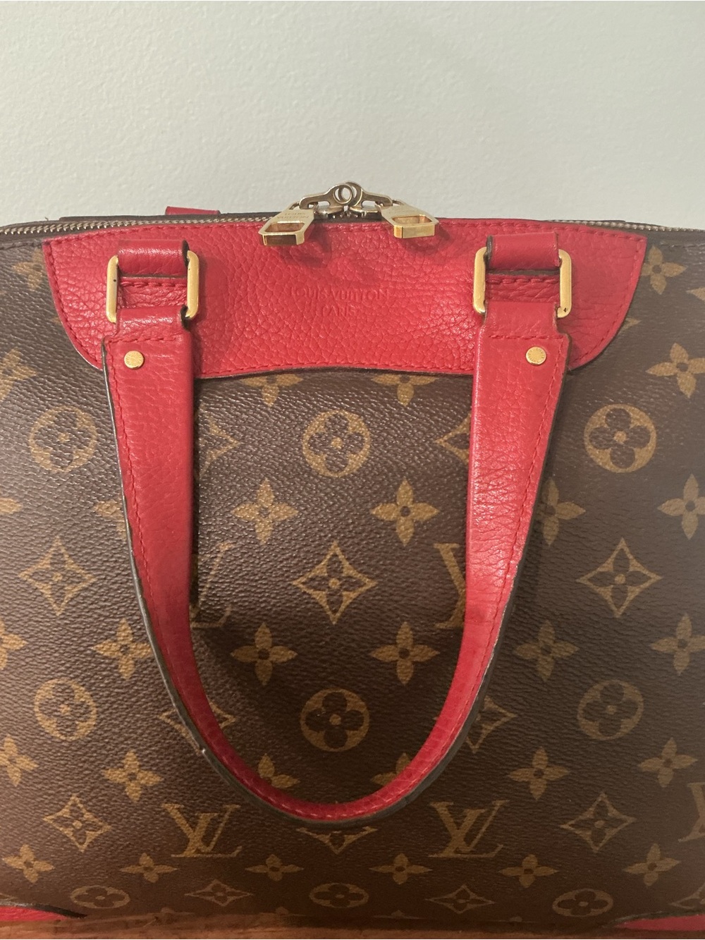Louis Vuitton Monogram Cherry Red Crossbody Satchel Bag/ COA - Picture 8 of 16